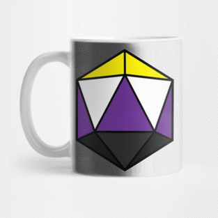 Nonbinary D20 Pride Mug